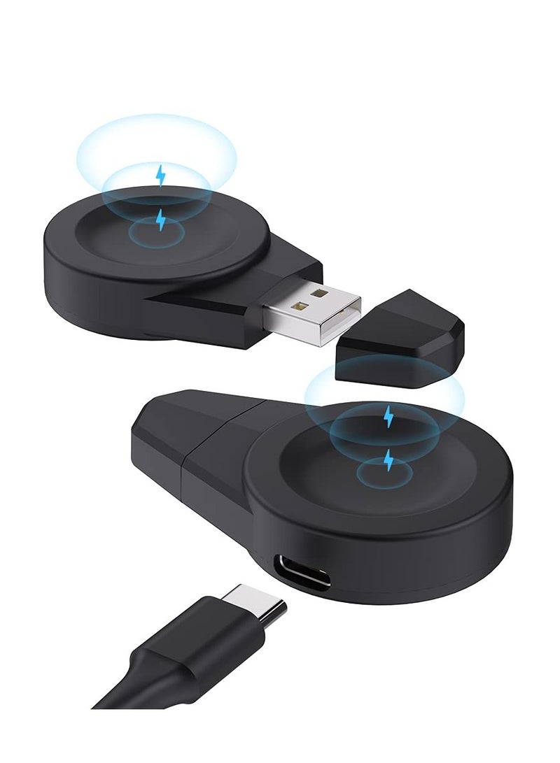 2 in 1 USB Charger for HUAWEI Watch 3, Magnetic Wireless Charging for HUAWEI Watch 3 Pro/HUAWEI Watch GT2 Pro,Travel Portable Smart Watch Charger for HUAWEI Watch 3 with USB C Charger port