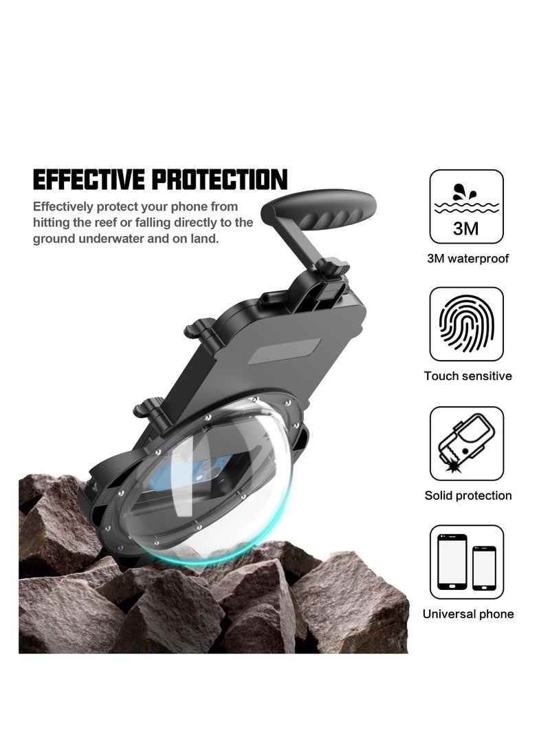 Professional Waterproof Diving Case for iPhone 15/14/13 Pro/12 Pro Max/SE 2020/11 Pro/XS Max/XR/X/8/7 Plus and Other Smartphones (4.5-7.0 Inches) with Remote Control Feature.