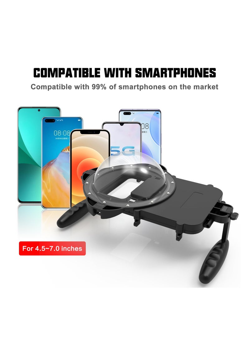 Professional Waterproof Diving Case for iPhone 15/14/13 Pro/12 Pro Max/SE 2020/11 Pro/XS Max/XR/X/8/7 Plus and Other Smartphones (4.5-7.0 Inches) with Remote Control Feature.