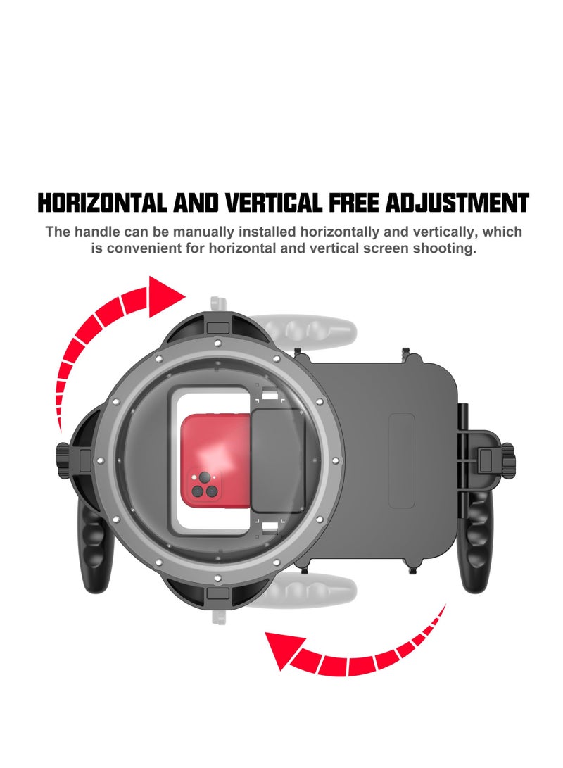Professional Waterproof Diving Case for iPhone 15/14/13 Pro/12 Pro Max/SE 2020/11 Pro/XS Max/XR/X/8/7 Plus and Other Smartphones (4.5-7.0 Inches) with Remote Control Feature.