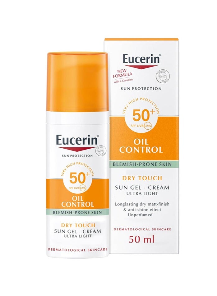 Eucerin Sun Oil Control SPF 50+ Sunscreen Gel Cream With Dry Touch 50 ml