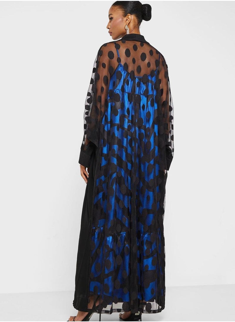 Printed Knitted Abaya