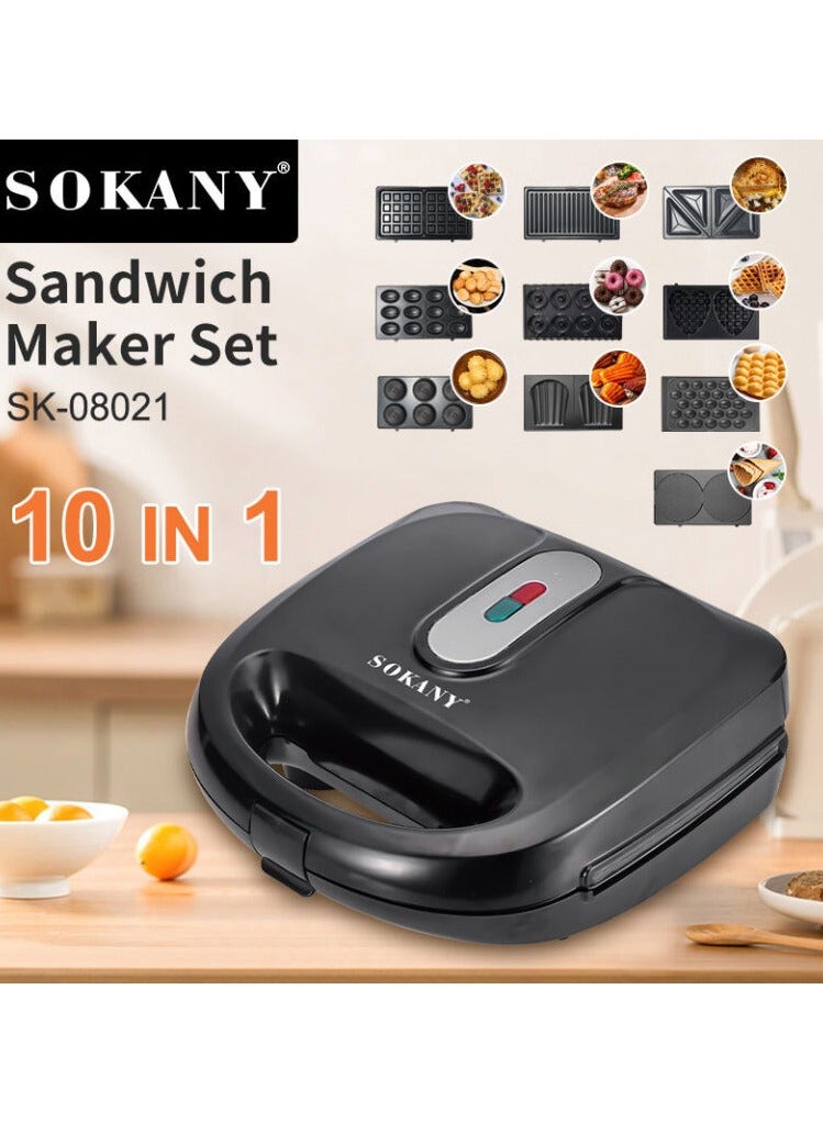 Sokany 10 IN 1 Sandwich Maker SK-08021