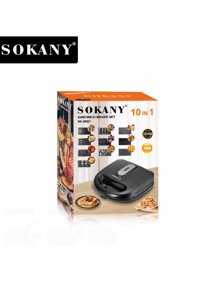 Sokany 10 IN 1 Sandwich Maker SK-08021