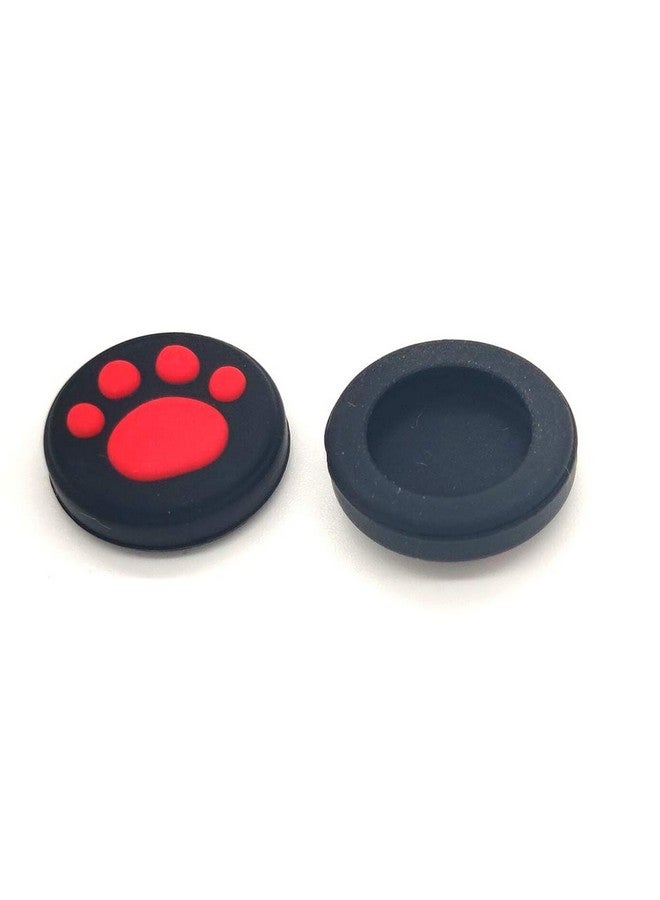 2 X Silicone Analog Controller Thumb Stick Joystick Grips Cap For Nintendo Switch Ns/Switch Lite Controller Joy Con Thumbstick Cute Cat Paw Claw (Red)