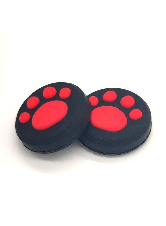 2 X Silicone Analog Controller Thumb Stick Joystick Grips Cap For Nintendo Switch Ns/Switch Lite Controller Joy Con Thumbstick Cute Cat Paw Claw (Red)