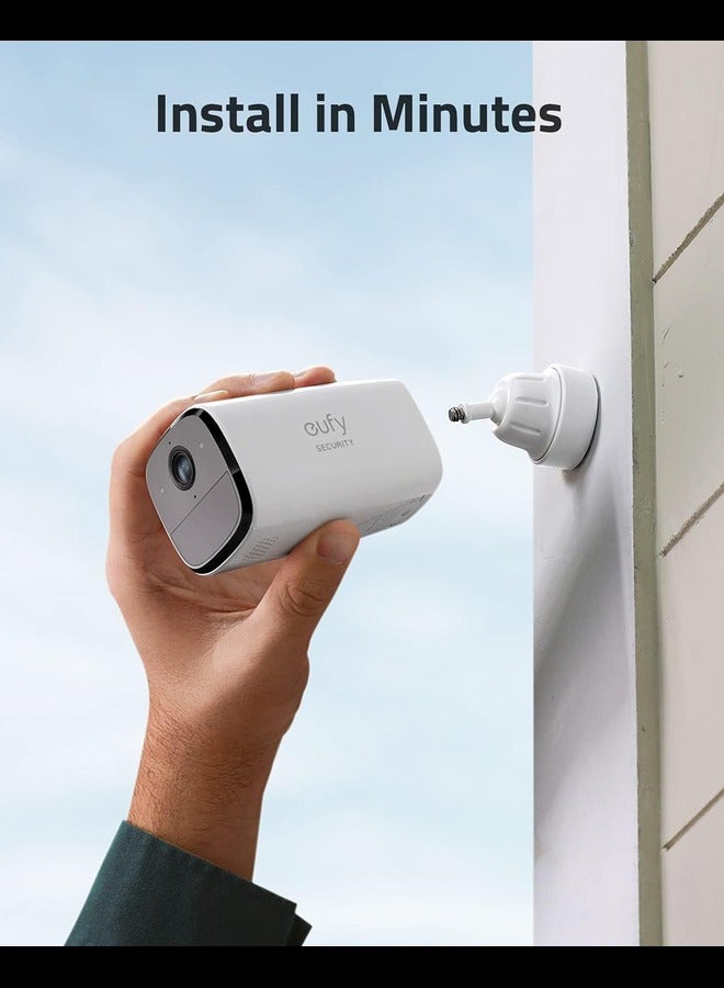 Security SoloCam E40 Security Camera Outdoor Wireless, 2K Resolution, Advanced AI Person-Detection, IP65 Weatherproof, Two-Way Audio, 2.4 GHz Wi-Fi Only, No Monthly Fee