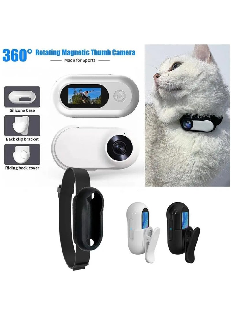 HD 1080P Wireless Collar Camera No WiFi Needed Dog Cat Pet Camera Collar Mini Body Cam Video Records