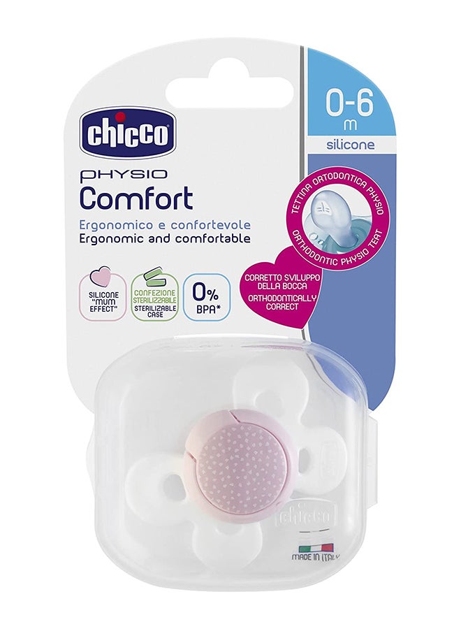 PhysioForma Comfort Silicone Soother 0-6M 1Pc, Pink