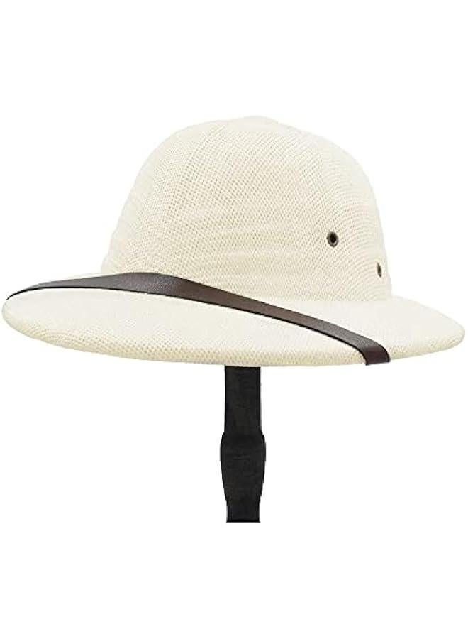 100% Straw Helmet Pith Sun Hat Summer Men Vietnam War Army Hat Dad Boater Bucket Hats Safari Jungle Miners Cap