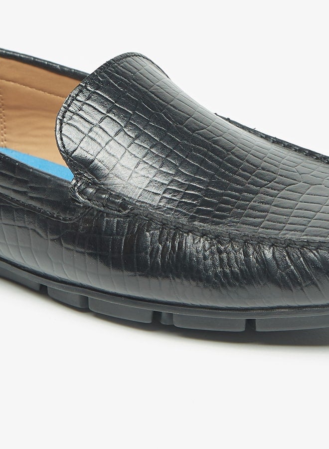 Men's Textured Slip-On Moccasins