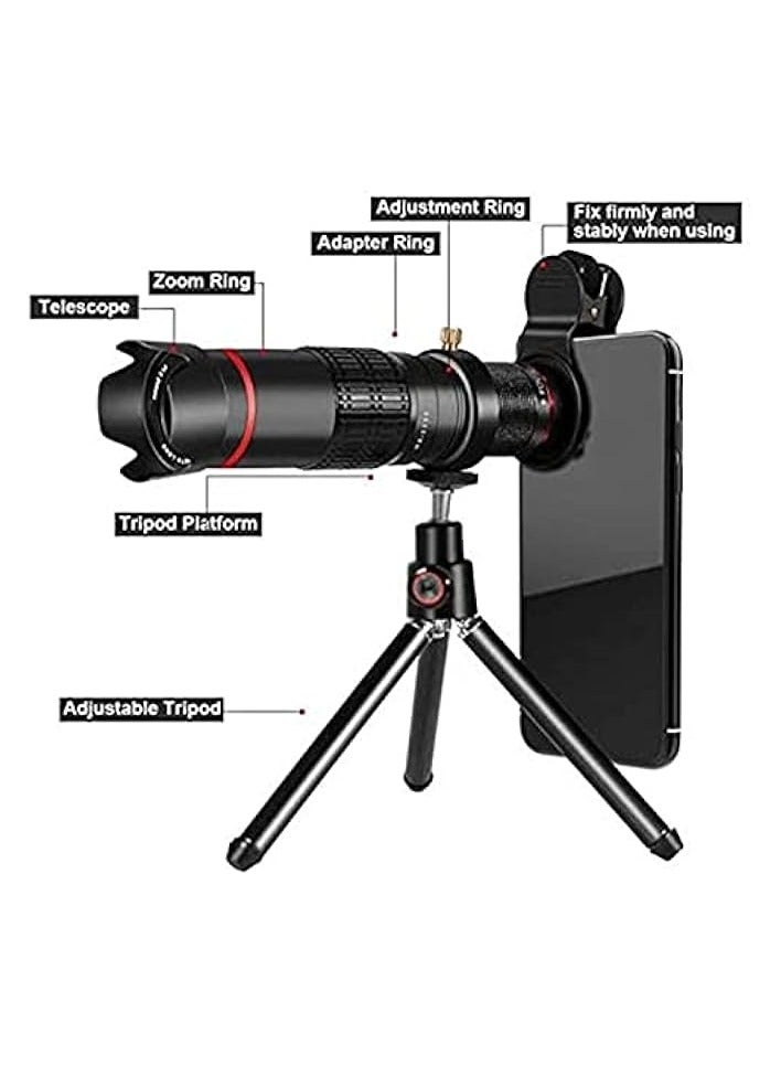 Cell Phone Camera Smartphone 4K HD 22X Telephoto Lens Kit Clip on Tripod for iPhone Samsung