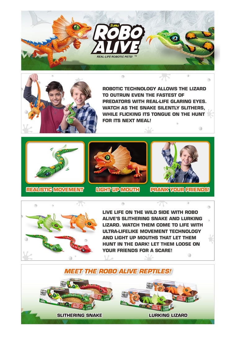 S001-ZURU ROBO ALIVE - ROBOTIC LIZARD-SERIES 3,Bulk,12pcs,No Inner,STDColor Assortment