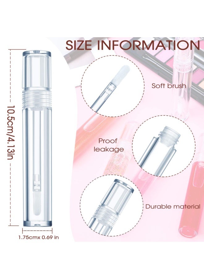 Patelai 30 Pieces Empty Lip Gloss Tubes 5 ml Transparent Lip Gloss Containers Clear Refillable Lipstick Container Lip Balm Bottles Eyelash Growth Liquid Tube Cosmetic Container with Rubber Stoppers