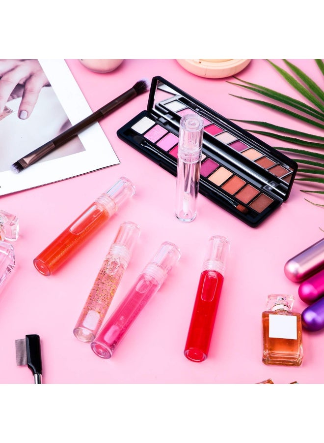 Patelai 30 Pieces Empty Lip Gloss Tubes 5 ml Transparent Lip Gloss Containers Clear Refillable Lipstick Container Lip Balm Bottles Eyelash Growth Liquid Tube Cosmetic Container with Rubber Stoppers