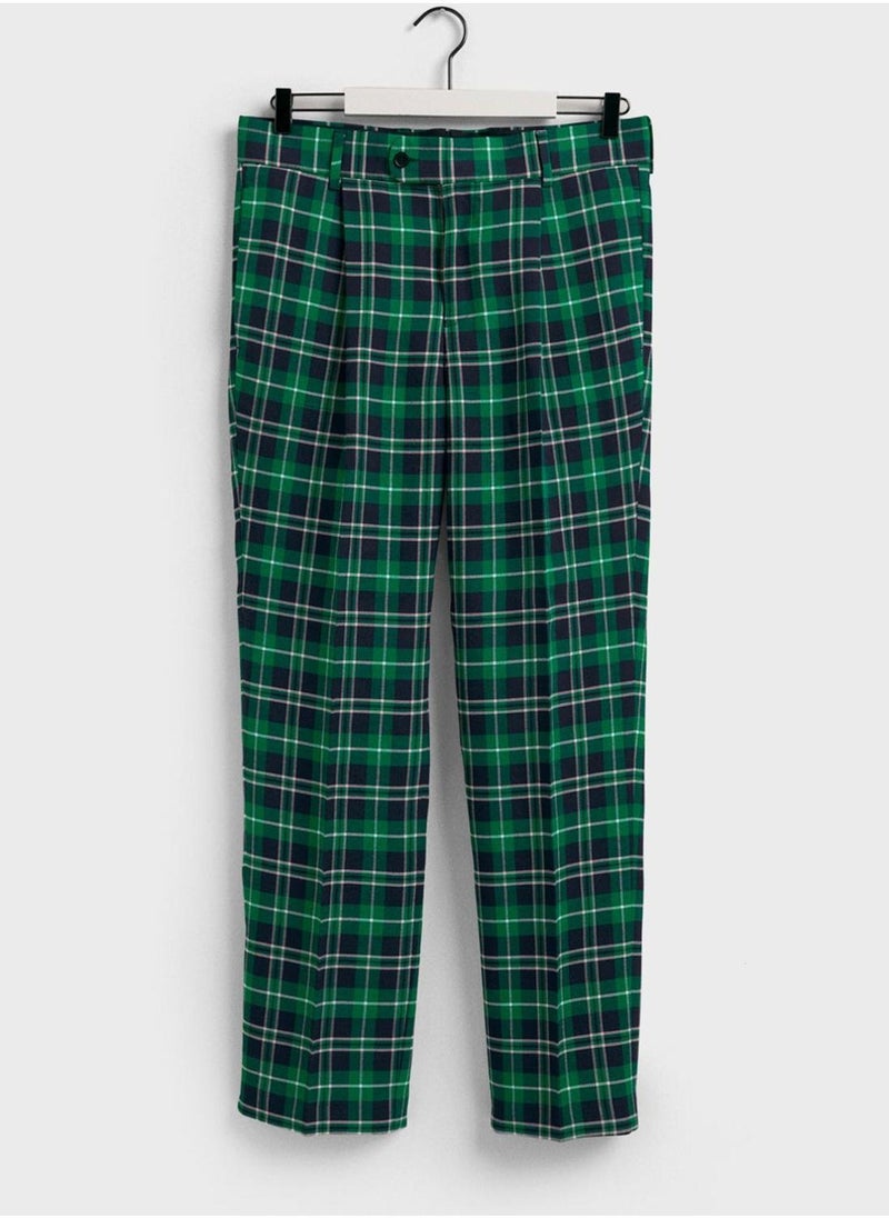 Checked Slim Fit Trousers