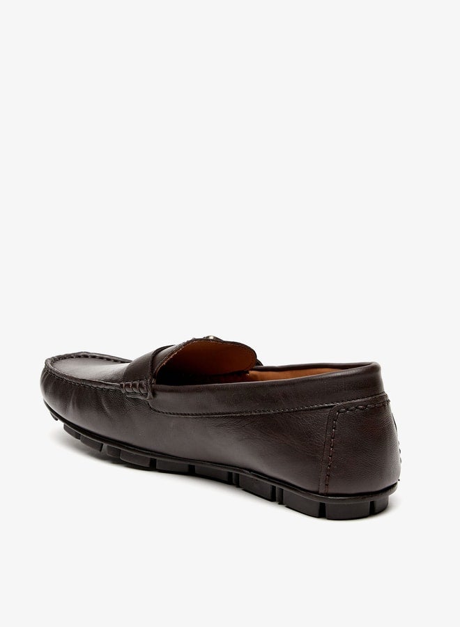 Men's Buckle Detail Slip-On Moccasins