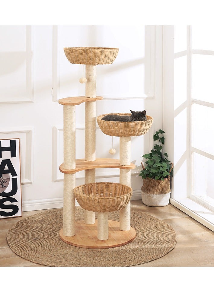 Cat Ceiling Tree Tower Large Cats Condo Tree Play Furniture Scratcher Perch Couch Bed Cat Climbing Frame