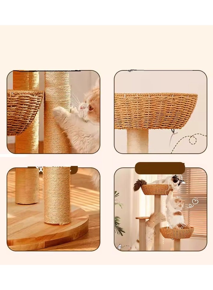 Cat Ceiling Tree Tower Large Cats Condo Tree Play Furniture Scratcher Perch Couch Bed Cat Climbing Frame