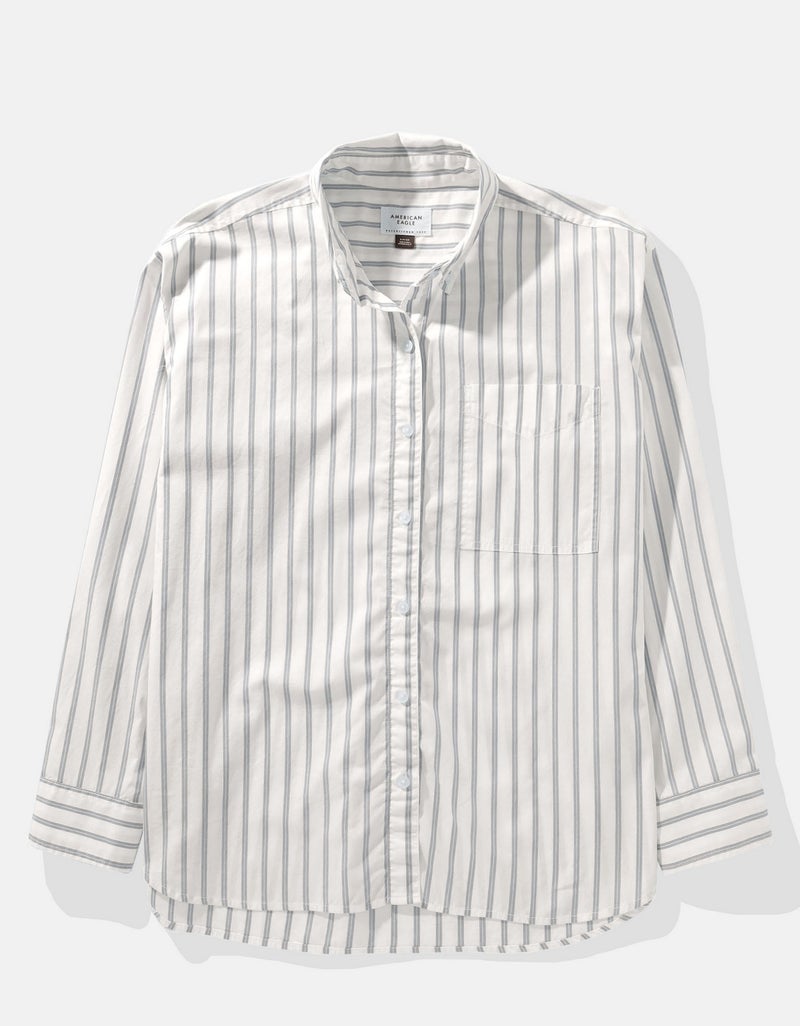 Striped Long Sleeve Button Down Shirt