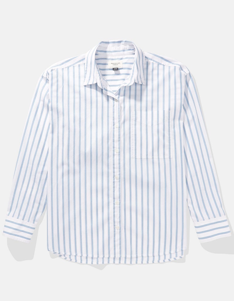 Striped Long Sleeve Button Down Shirt