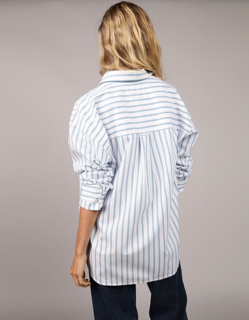 Striped Long Sleeve Button Down Shirt