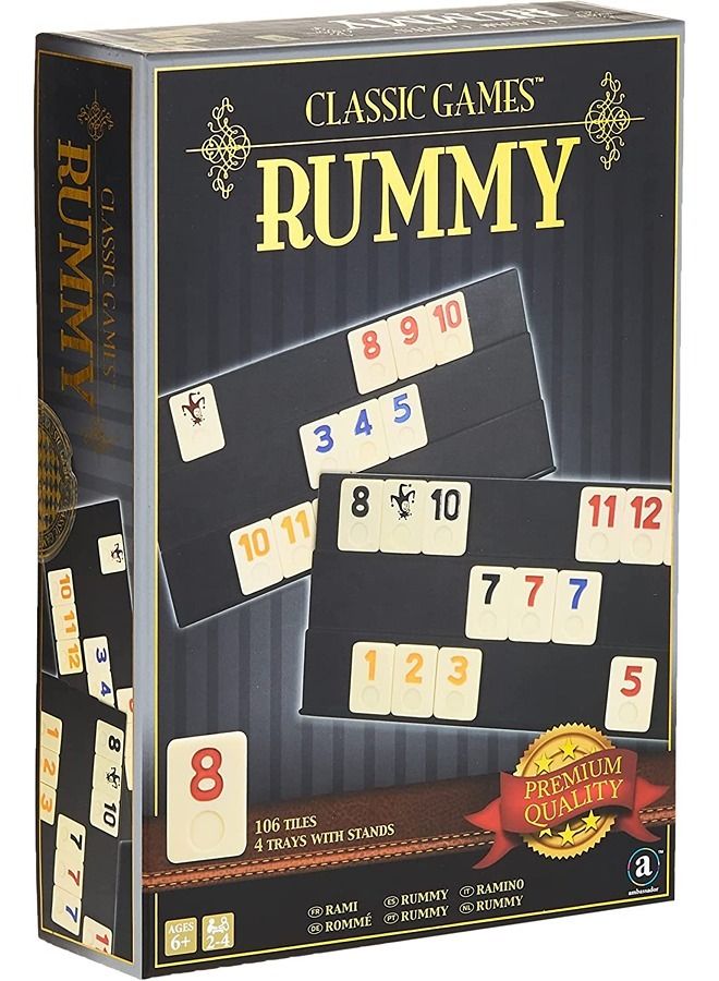 Merchant Ambassador Classic Rummy Board & Card Games 6 Years & Above | Board Game | Rummy Game for Kids & Adults| Board Game for Kids