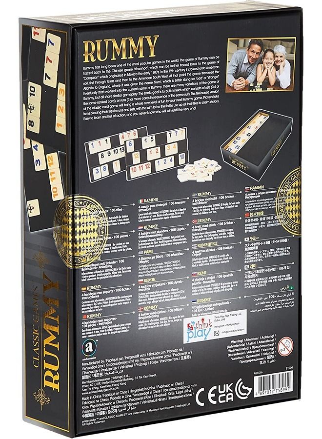 Merchant Ambassador Classic Rummy Board & Card Games 6 Years & Above | Board Game | Rummy Game for Kids & Adults| Board Game for Kids