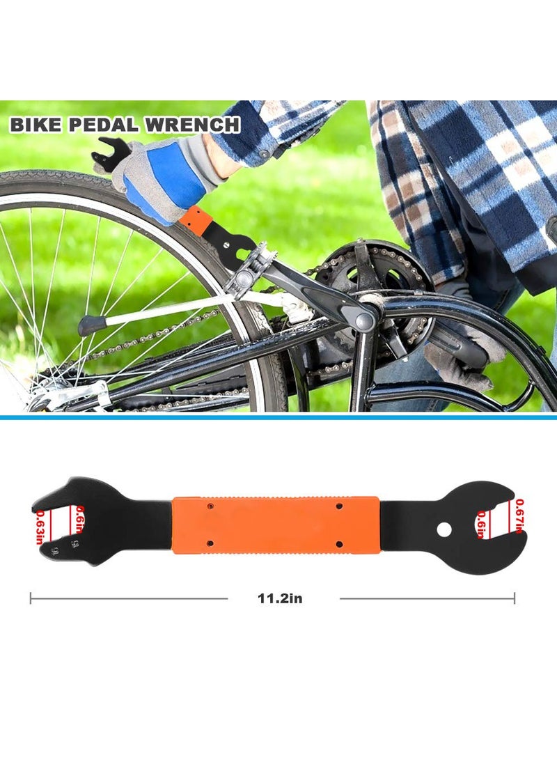 Comprehensive Bike Repair Tool Kit: Includes Crank Removal Tool, 3-in-1 Cassette Removal Tool, Bottom Bracket Remover, Rotor Lock Ring Tool, Pedal Wrench, and Multi-Purpose Utility Tool.