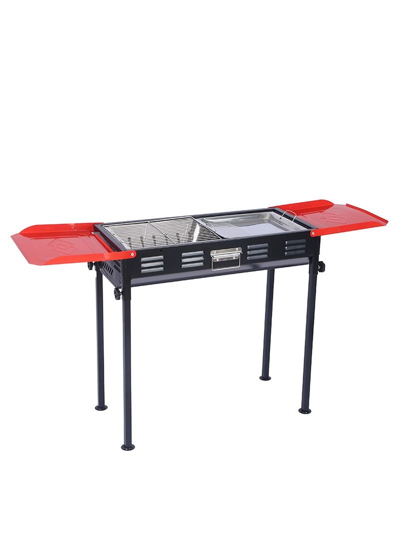 Charcoal Grill, Barbecue Grill Stainless Steel Barbecue Folding Portable for Outdoor Cooking Camping Hiking Picnics