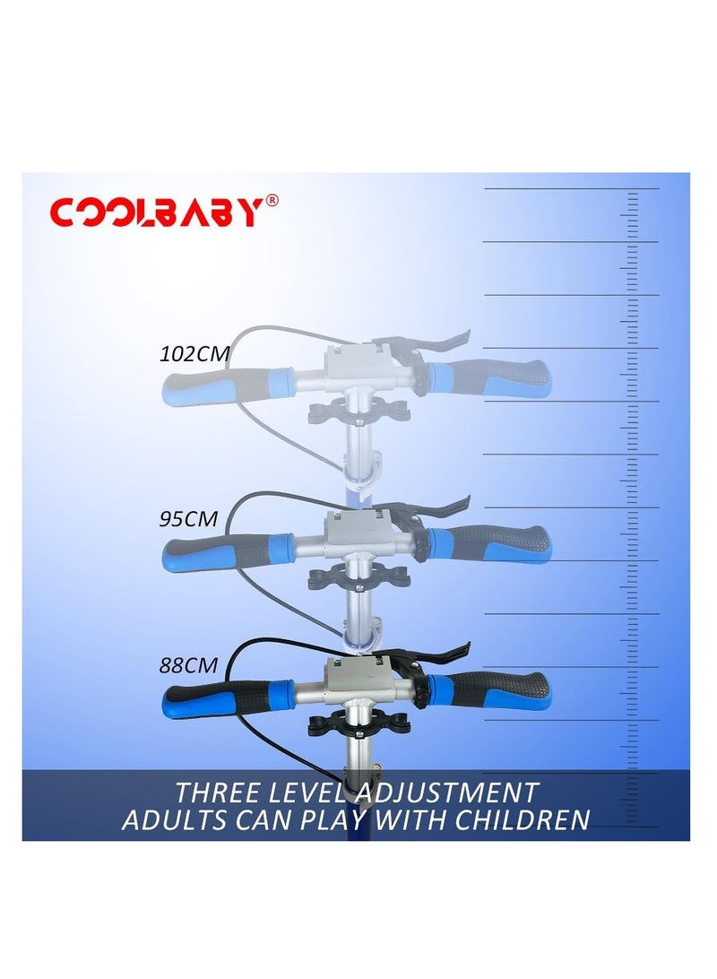 COOLBABY Adult Foldable Scooter 200MM Large Wheel Aluminum Alloy Scooter Maximum Loading 150kg 8-12km/h