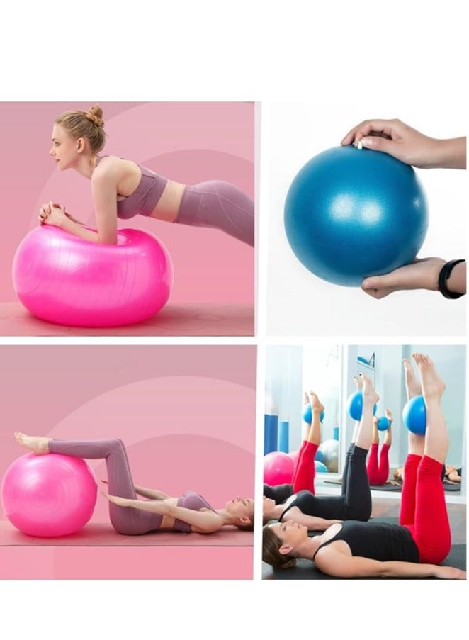 65cm & 25cm Exercise Fitness Aerobic Ball For Gym Yoga Pilates Pregnancy Birthing Swiss For Exercise 65cm/25cm