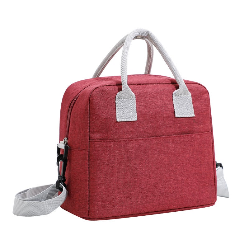 Cationic Lunch Bag Insulated Thermal BoxWine Red Wine Red