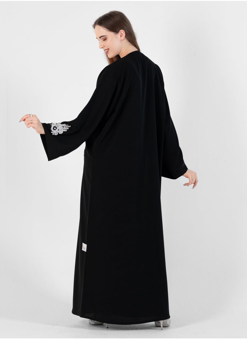 Elegant abaya with lulu embroidery design