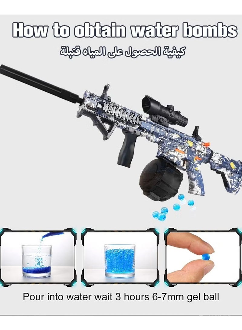 Electric Large Splatter Ball M416 Gel Ball Blaster with 5000 Water Bomb for Adults for Backyard Fun and Outdoor Team Shooting Games as Kids Toys Gun