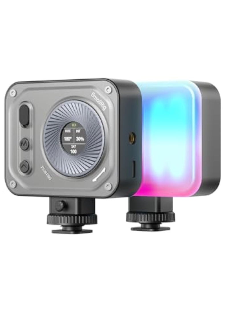 RGB Video Light, Portable Led Camera Light, Selfie Light, LED Camera Light for Photography, Cold Shoe Light, CRI95+, 2500-6500K, 12 Effects, Fill Light Accessories for Content Creator, Streaming 4661