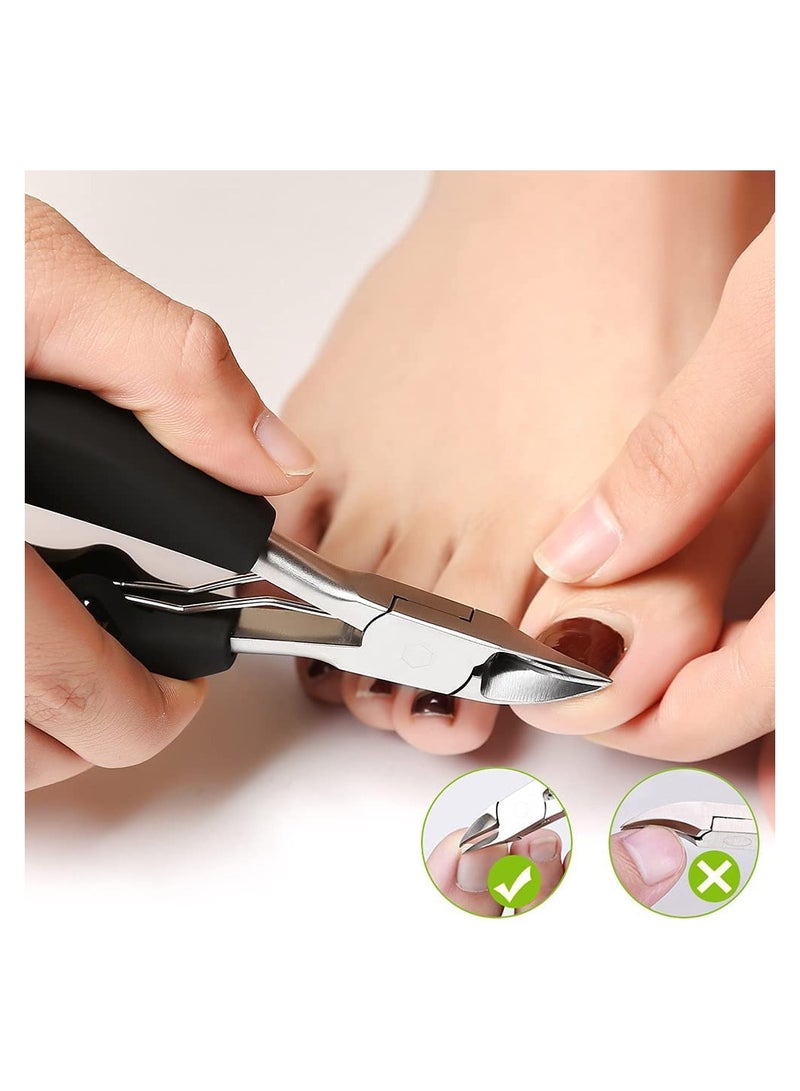 Toenail Clippers, Nail Clippers Trimmer for Thick or Ingrown Toenails, Fingernail Clipper Stainless Steel Clippers Scissors