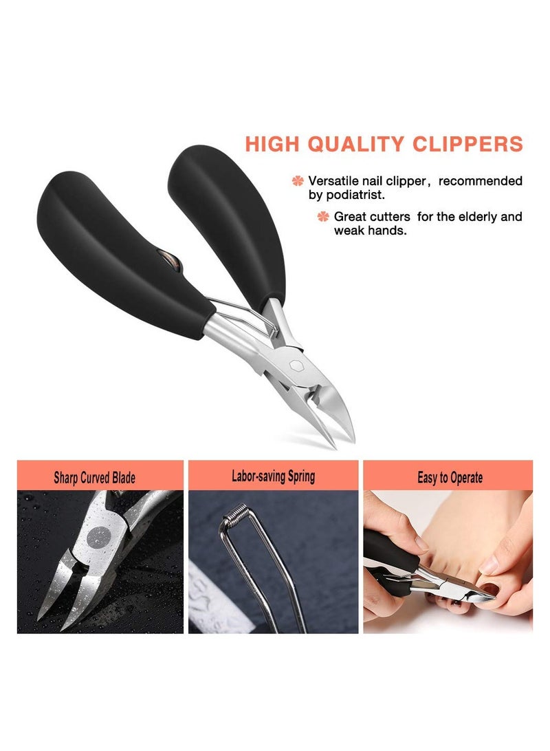 Toenail Clippers, Nail Clippers Trimmer for Thick or Ingrown Toenails, Fingernail Clipper Stainless Steel Clippers Scissors