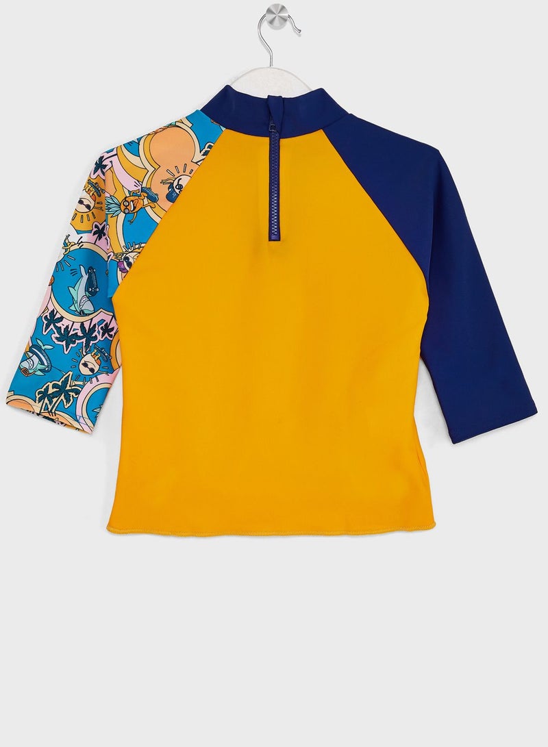 Kids Printed Rashguard T-Shirt