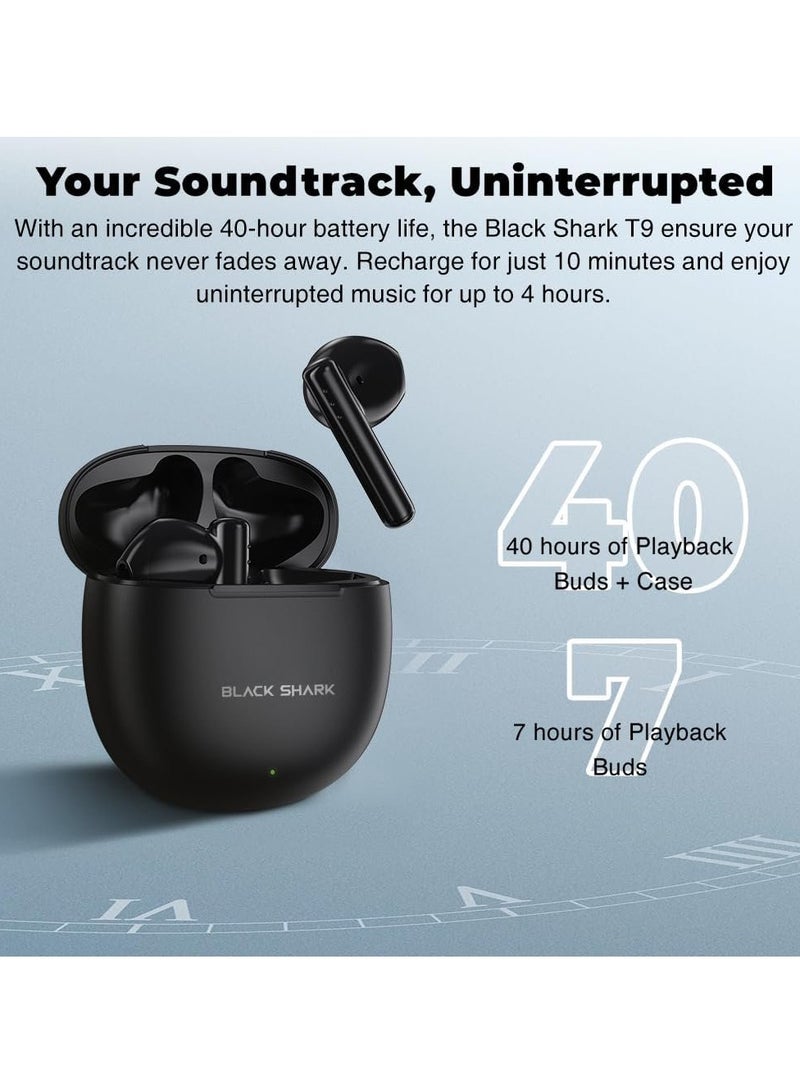 Black Shark Lucifer T9 With Low-Latency Gaming Mode, In-ear & Comfort Fit, Active Noise Cancellation and 40 Hours Battery Life, 5.3 Bluetooth - Green