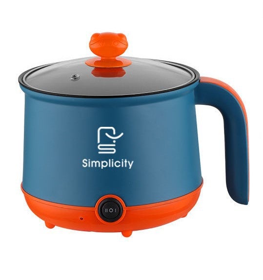 110V Multifunctional Electric Cooker Pot for DormsBlue and orange (without steamer) Blue and orange (without steamer)