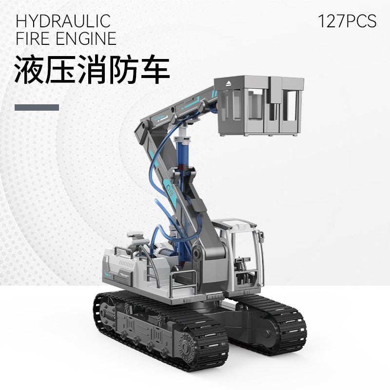 Hydraulic Mechanical Engineering Vehicle Construction Toy Set for Kids STEMHydraulic Power-Fire Climb Hydraulic Power-Fire Climb