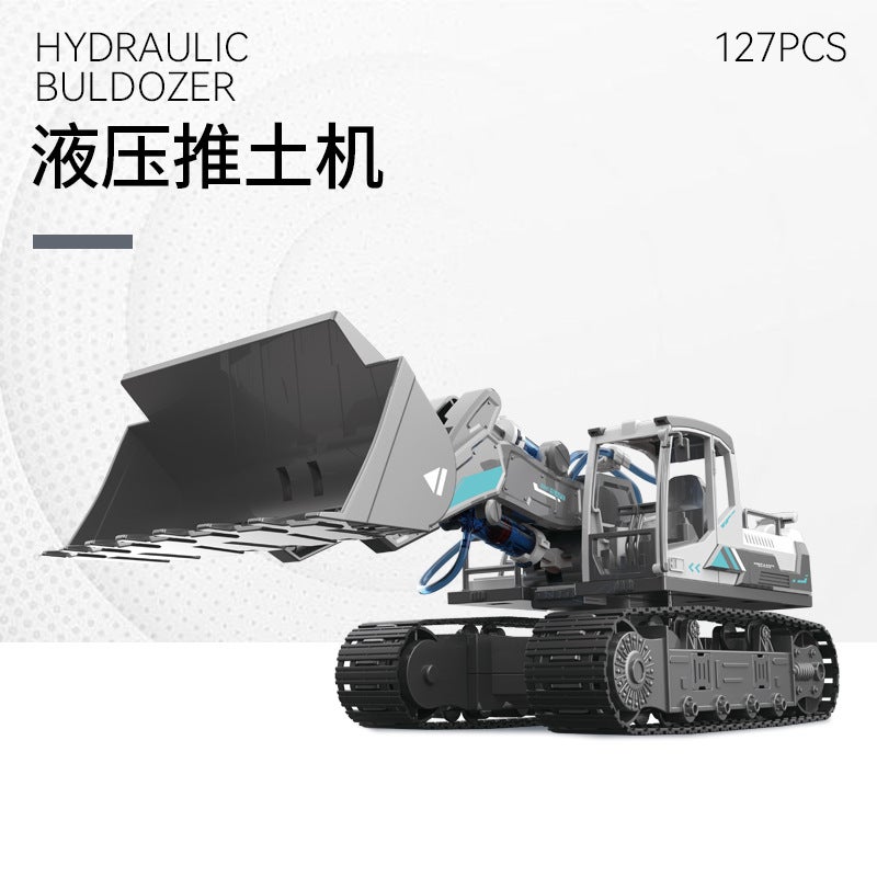 Hydraulic Mechanical Engineering Vehicle Construction Toy Set for Kids STEMHydraulic Power-Bulldozer Hydraulic Power-Bulldozer