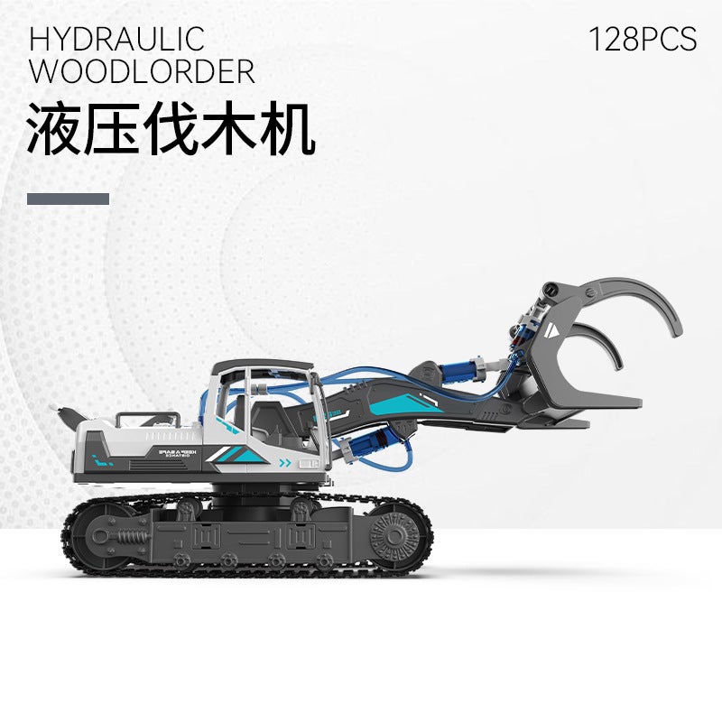 Hydraulic Mechanical Engineering Vehicle Construction Toy Set for Kids STEMHydraulic Power-Timber Loader Hydraulic Power-Timber Loader