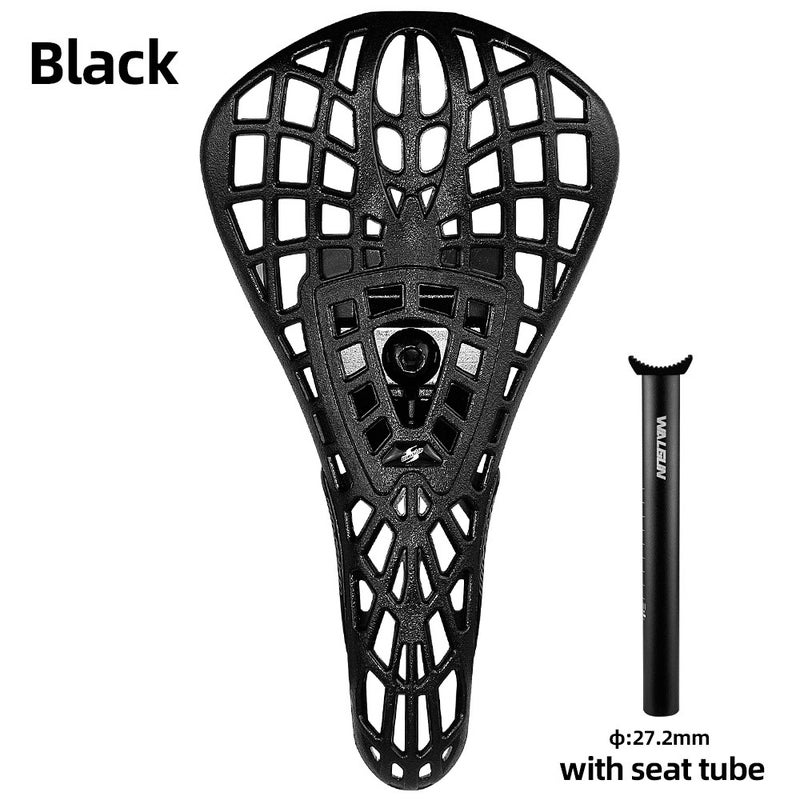 BMX Pivotal Lightweight Spider Saddle for Dirt RacingBlack + alloy seat tube 27.2 Black + alloy seat tube 27.2