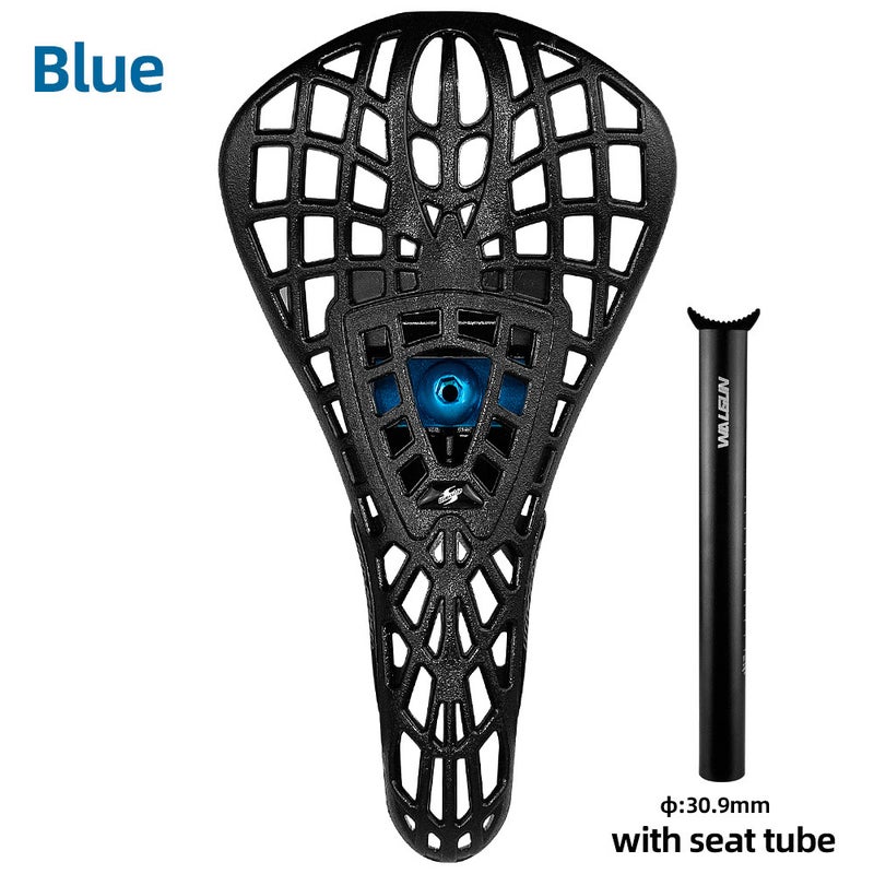 BMX Pivotal Lightweight Spider Saddle for Dirt RacingBlue + alloy seat tube 30.9 Blue + alloy seat tube 30.9