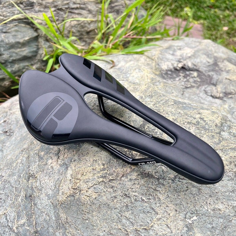 RIRO road bike ultra-light carbon bow seat saddle mountain bike bicycle hollow breathable cushion saddleOne CR-MO steel bow cushion One CR-MO steel bow cushion