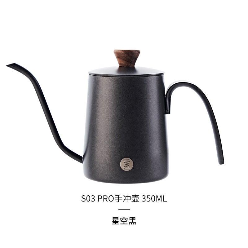 Stainless Steel Gooseneck Coffee Pot 600mlLid Metal Handle Black 350ml Hand Pot Lid Metal Handle Black 350ml Hand Pot