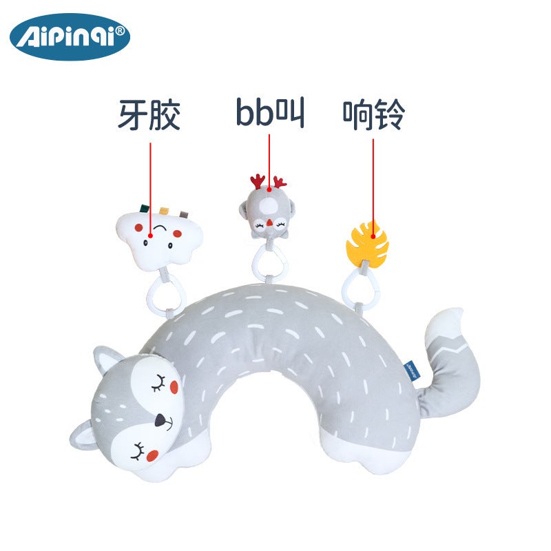 Aipinqi newborn crawling pillow baby sleep soothing U-shaped pillow baby head-up training head-up pillow lying pillowNordic style Fox pillow Nordic style Fox pillow