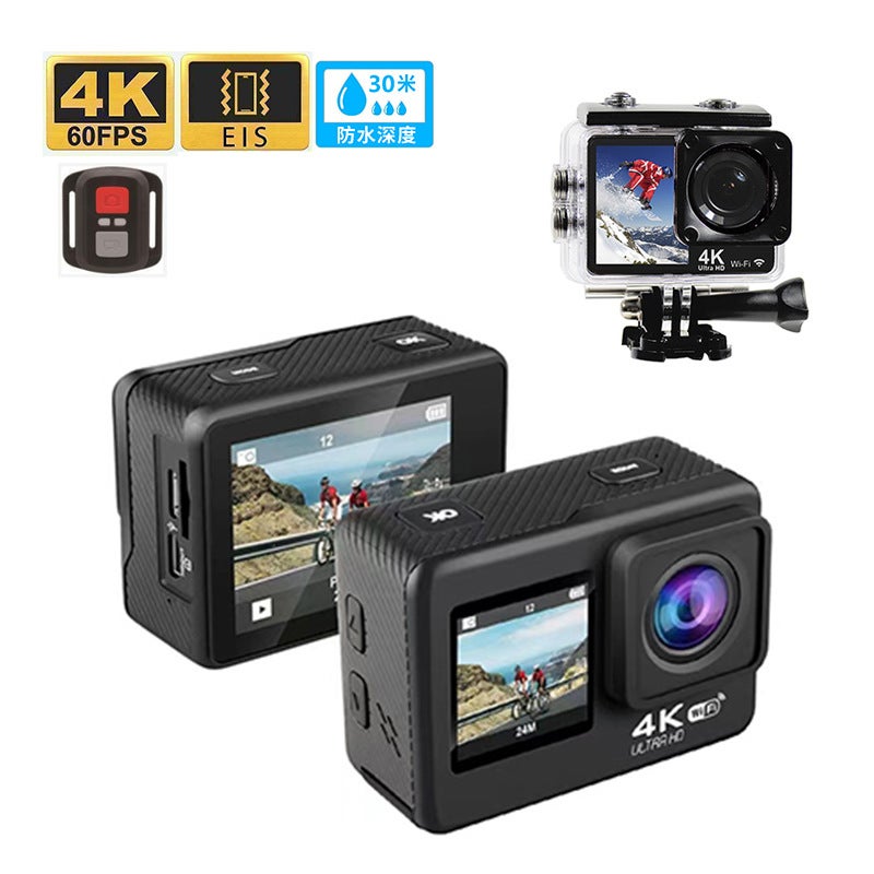 4K HD EIS Sports Camera Touch WiFi WaterproofD5x (square frame-4k-eis) non-touch screen + remote control D5x (square frame-4k-eis) non-touch screen + remote control